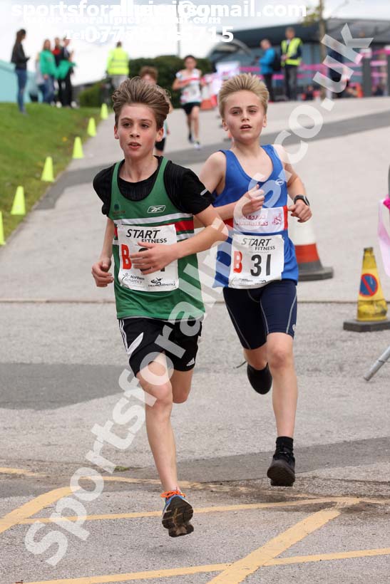 Boys under-13s 3 stage relay, Northern Senior 6 and 4 and Junior Stage Road Relays, SportsCity, Manchester. Photo:  David T. Hewitson/Sports for All Pics